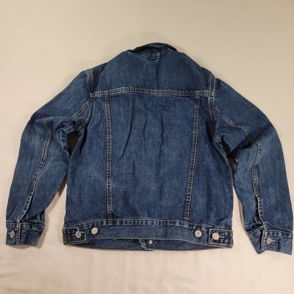 Gap Kids XL 12-13 Regular Medium Wash Denim Trucker Jacket 491331-00 Blue Cotton
